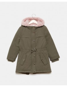 parka a tinta unita con...