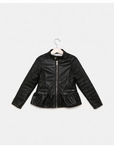 giacca semilpelle con volant