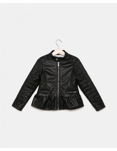 giacca semilpelle con volant