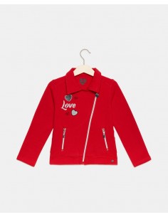 felpa con zip diagonale