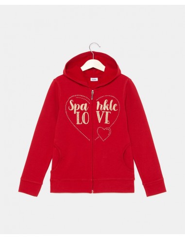 felpa con stampa cuore