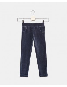 pantaloni con effetto velluto