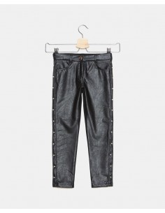 pantaloni in ecopelle