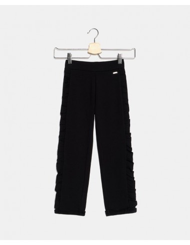 pantaloni con rouche laterali