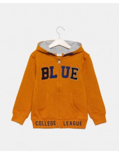 felpa melange con lettering