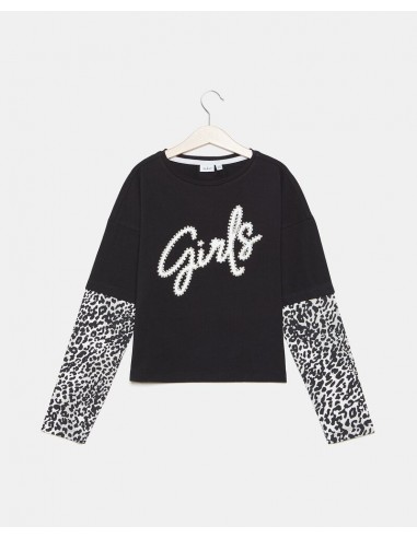 maglia con maniche contrasto