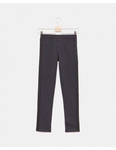 pantalone con bande glitter