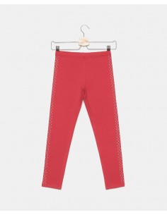 leggins fragola con borchie