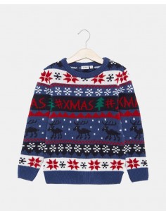 maglione con motivo natalizio