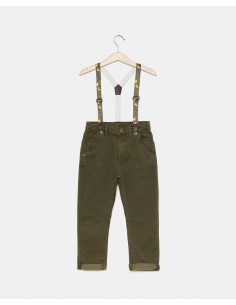 pantaloni con bretelle