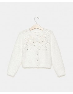 maglione bottone strass